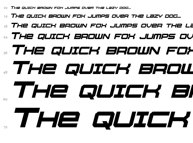 Whittle font waterfall